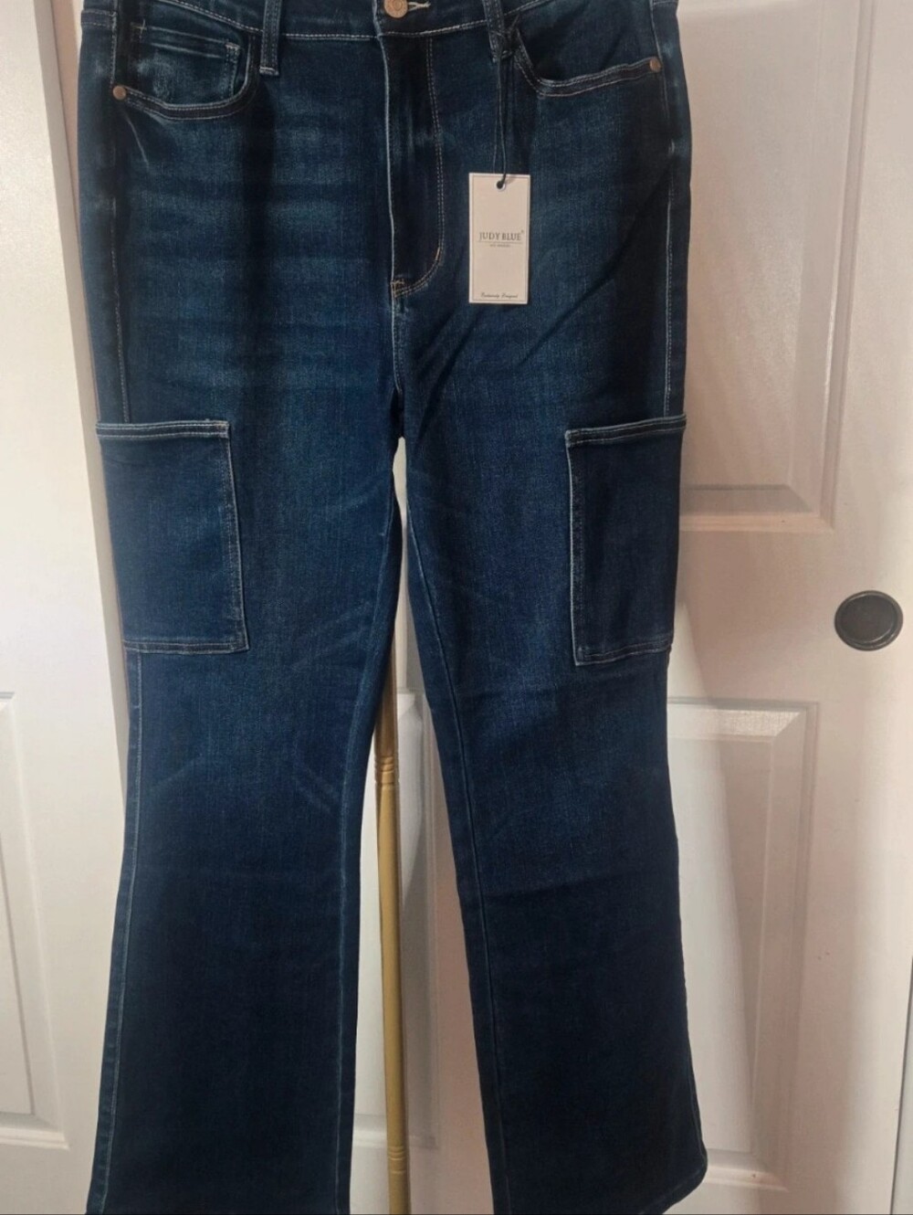 NWT Judy Blue Ryker High Rise Cargo Bootcut Jeans - Size 13/31